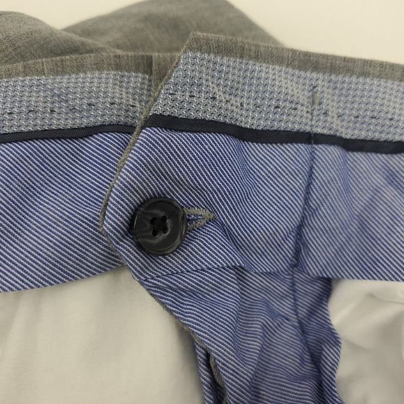 Ballin Men’s Flat Front Pants Super 120s Wool‎ Comfort EZE 40 Gray - Picture 6 of 14